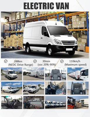 73.6kWh Electric Mini Cargo Van 110km/H Electric Freezer Van 288km Max Range