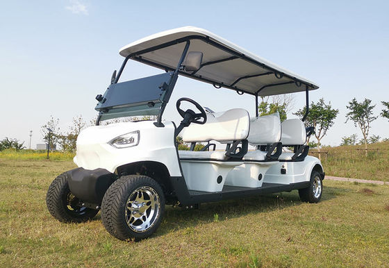 30km/H - 50km/h 4 Wheel Electric Golf Cart Lithium Battery 6 Seater Golf Buggy