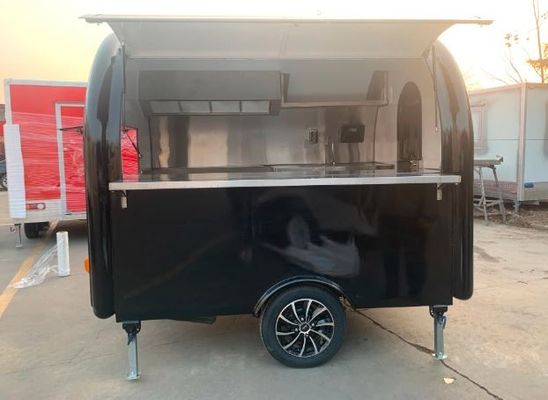Outdoor Burger Factory Catering Mobile Fast Food Trailer With Stainless Steel Kitchen