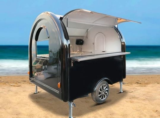 Outdoor Burger Factory Catering Mobile Fast Food Trailer With Stainless Steel Kitchen