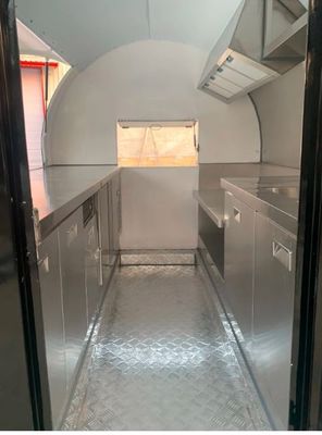 Outdoor Burger Factory Catering Mobile Fast Food Trailer With Stainless Steel Kitchen
