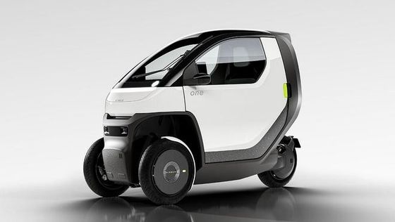 Mini ev car@ Nimbus One A compact, tilting etrike capable of speeds of up to 50mph w/ battery range for urban commuting