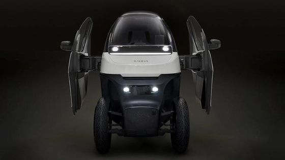 Mini ev car@ Nimbus One A compact, tilting etrike capable of speeds of up to 50mph w/ battery range for urban commuting