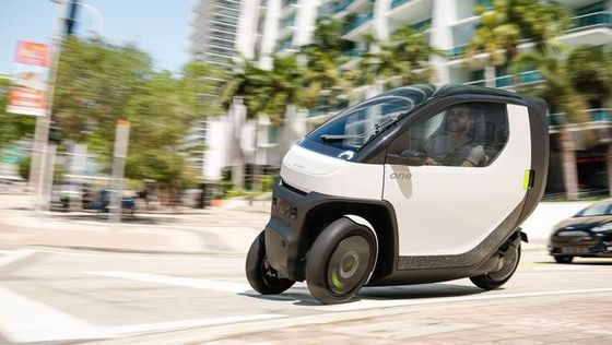 Mini ev car@ Nimbus One A compact, tilting etrike capable of speeds of up to 50mph w/ battery range for urban commuting