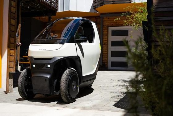 Mini ev car@ Nimbus One A compact, tilting etrike capable of speeds of up to 50mph w/ battery range for urban commuting