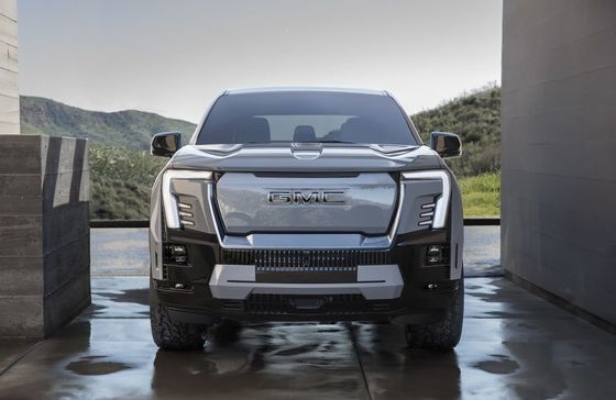 GMC Sierra EV dual motor powertrain with 754Ps rated to tow up to 9500 pounds and can haul up to 1300 pounds of payload