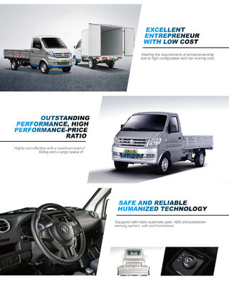 China Brand Electric Mini Truck with Van Ruichi Ek01s Loading Capacity 720kg 6cbm Container, pure electric truck
