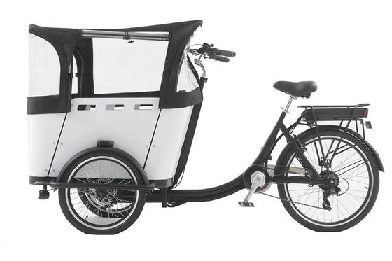 250W Kid / Cargo Electric Delivery Tricycle With Canopy