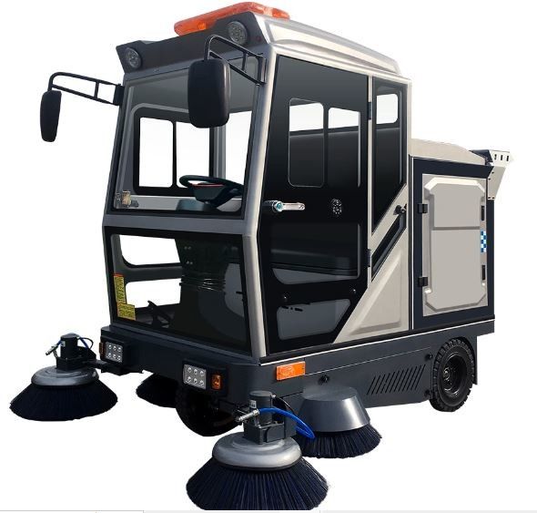 Whole-sealed Cab Floor Sweeper Driving Type Road Sweeper Street Cleaning Machine