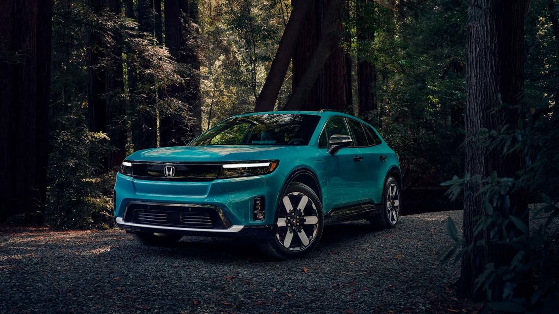 New Ev car 2024 Honda Prologue EV Crossover with a low, wide stance, a long wheelbase