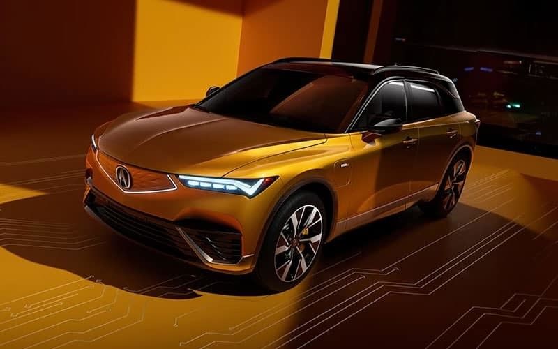 high performance electric car 2024 Acura ZDX A-spec with 340 horsepower 325 miles range