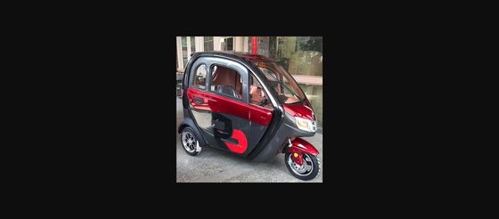 Three Wheels Full Closed Carbin Passenger Electric Tricycle With 1200W Motor 3seats